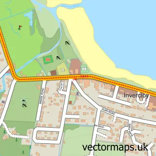 Street map sample of Brodick, Ayrshire and Arran