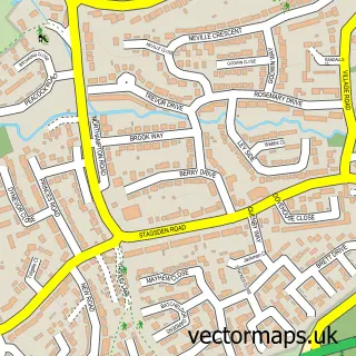 Street map sample of Bromham, Bedfordshire