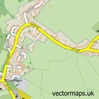 Street map sample of Bromham, Wiltshire