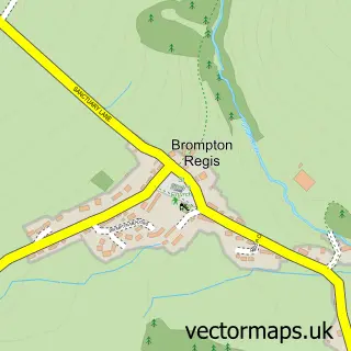 Street map sample of Brompton Regis, Somerset