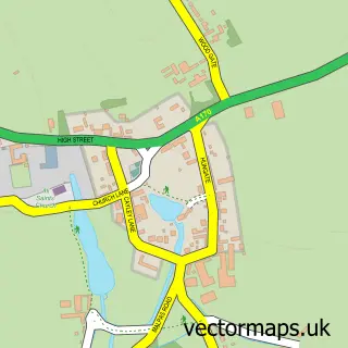 Street map sample of Brompton, North Yorkshire