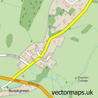 Street map sample of Brook, Isle of Wight