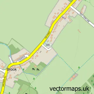 Street map sample of Brook, Kent