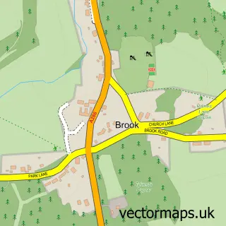 Street map sample of Brook, Surrey