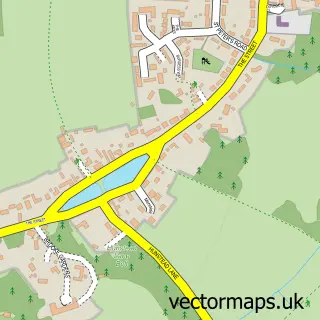 Street map sample of Brooke, Norfolk