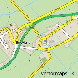 Street map sample of Brookland, Kent