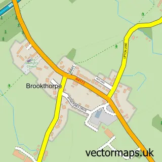 Street map sample of Brookthorpe, Gloucestershire