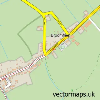 Street map sample of Broomfleet, East Riding of Yorkshire