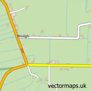 Street map sample of Brough, Caithness