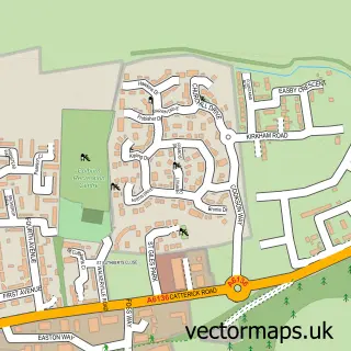 Street map sample of Brough With St Giles, North Yorkshire
