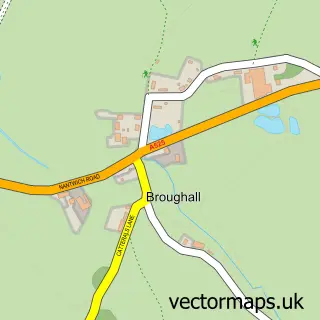 Street map sample of Broughall, Shropshire