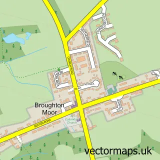 Street map sample of Broughton Moor, Cumbria