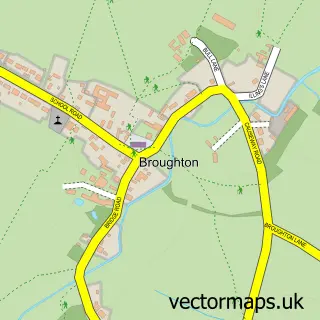 Street map sample of Broughton, Cambridgeshire