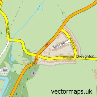 Street map sample of Broughton, Oxfordshire