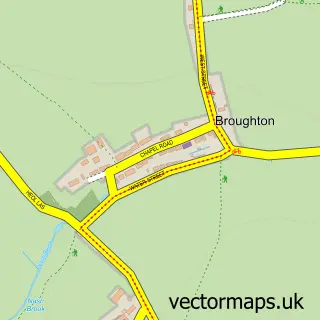 Street map sample of Broughton, South Glamorgan