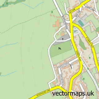 Street map sample of Brown Edge, Staffordshire