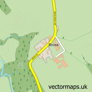 Street map sample of Broxa, North Yorkshire