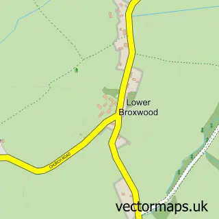 Street map sample of Broxwood, Herefordshire