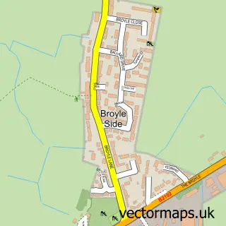 Street map sample of Broyle Side, East Sussex