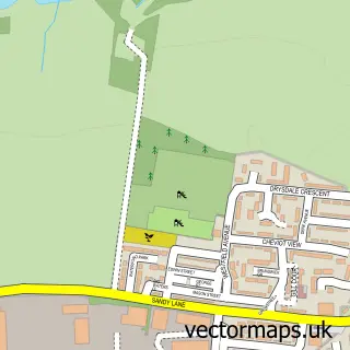 Street map sample of Brunswick Village, Tyne & Wear