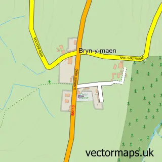 Street map sample of Bryn y Maen, Clwyd