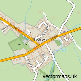 Street map sample of Buchlyvie, Stirling and Falkirk