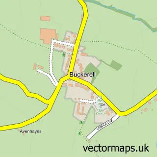 Street map sample of Buckerell, Devon