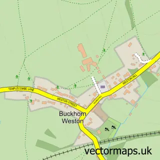 Street map sample of Buckhorn Weston, Dorset