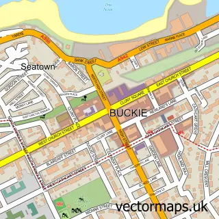 Street map sample of Buckie, Banffshire
