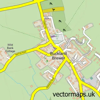 Street map sample of Buckland Brewer, Devon