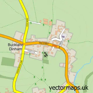 Street map sample of Buckland Dinham, Somerset