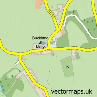 Street map sample of Buckland St. Mary, Somerset