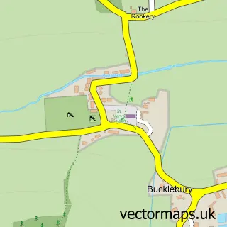 Street map sample of Bucklebury, Berkshire