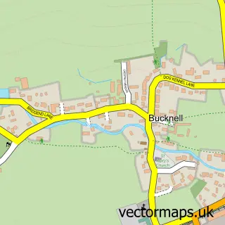 Street map sample of Bucknell, Shropshire