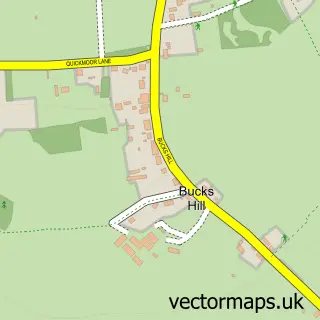 Street map sample of Bucks Hill, Hertfordshire