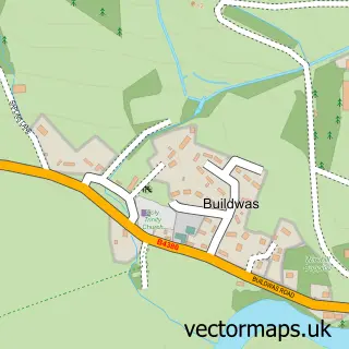 Street map sample of Buildwas, Shropshire