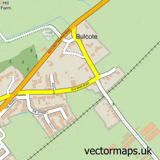 Street map sample of Bulcote, Nottinghamshire