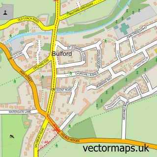 Street map sample of Bulford, Wiltshire