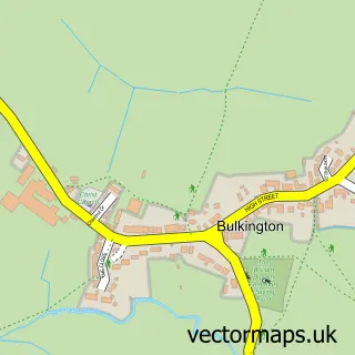 Street map sample of Bulkington, Wiltshire