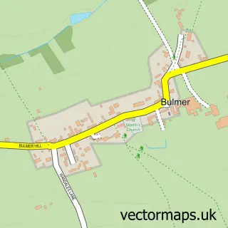 Street map sample of Bulmer, North Yorkshire