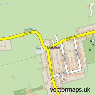 Street map sample of Bulphan, Essex