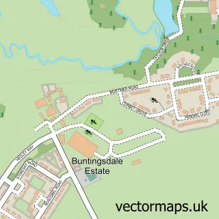 Street map sample of Buntingsdale, Shropshire