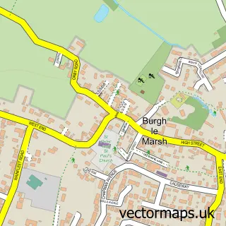 Street map sample of Burgh Le Marsh, Lincolnshire
