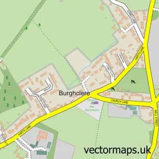 Street map sample of Burghclere, Hampshire