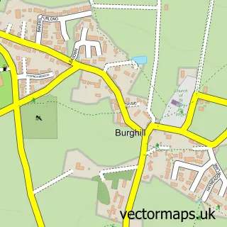 Street map sample of Burghill, Herefordshire