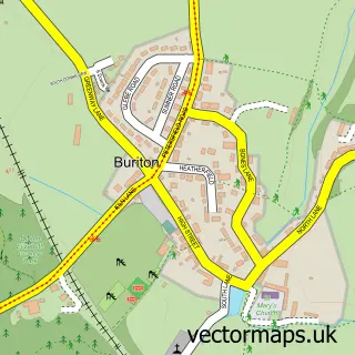 Street map sample of Buriton, Hampshire