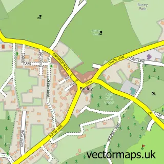 Street map sample of Burley, Hampshire