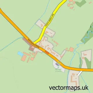 Street map sample of Burleydam, Cheshire