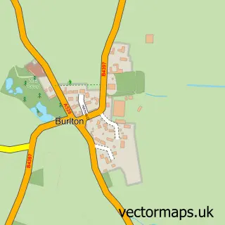Street map sample of Burlton, Shropshire