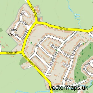Street map sample of Burn Bridge, North Yorkshire